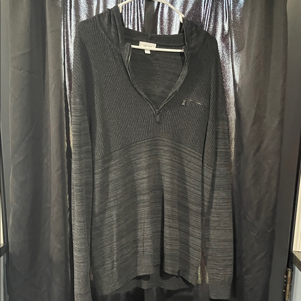 Calvin Klein Charcoal and Black Knit Pullover